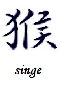 signe chinois singe